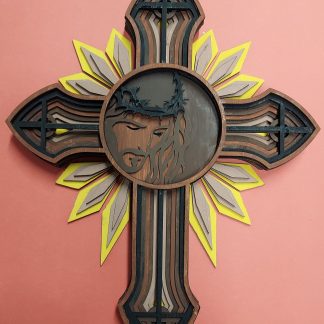 8-layer Christian Cross With the Face of Jesus