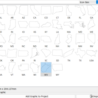 50 USA States in Vector