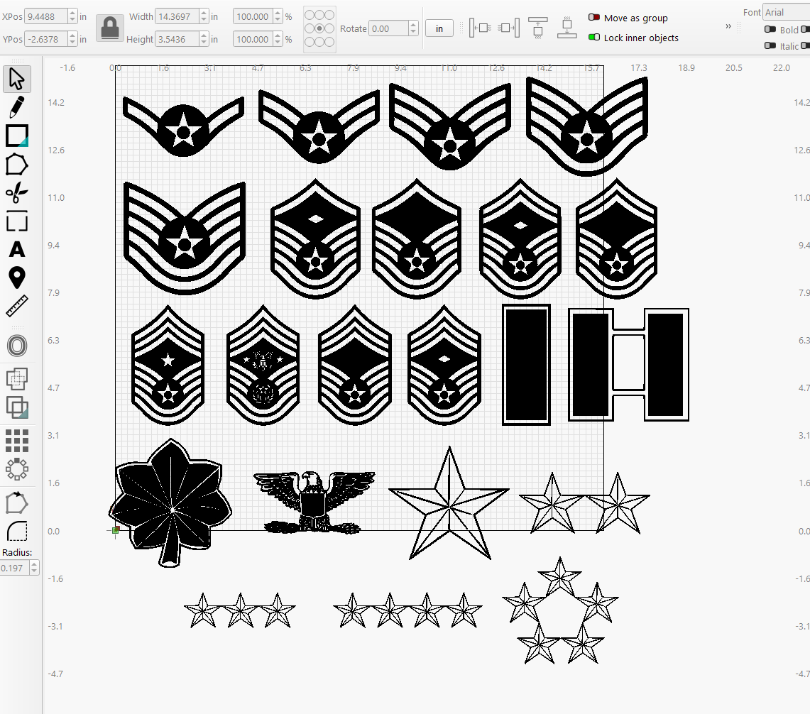 United States Airforce Rank Insignias - Image 2