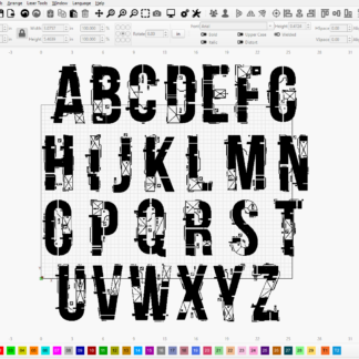 Digital Glitch, Vector Alphabet